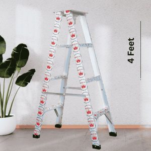 Royal Solutions Aluminium 2 Way Steps Folding Ladder - Silver, Medium - 4 Feet