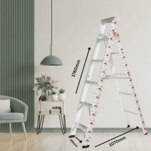 Royal Aluminium 6 FEET Multi/Dual Purpose Extension Ladder (Silver, Heavy)