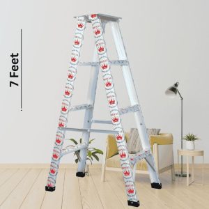Royal Solutions Aluminium 2 Way Steps Folding Ladder - Silver, Medium - 7 Feet