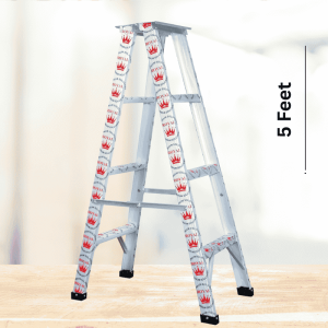Royal Solutions Aluminium 2 Way Steps Folding Ladder - Silver, Medium - 5 Feet