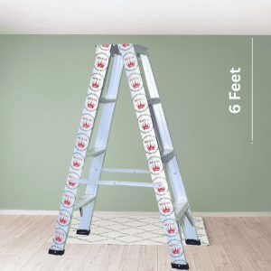 Royal Aluminium 2 Way Steps Folding Ladder (Silver, Heavy) - 6 Feet