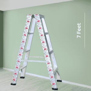 Royal Aluminium 2 Way Steps Folding Ladder (Silver, Heavy) - 7 Feet