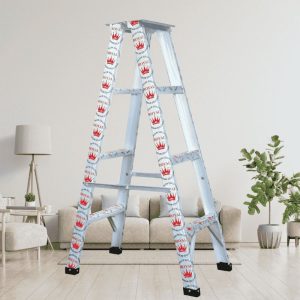 Royal Solutions Aluminium 2 Way Steps Folding Ladder - Silver, Medium - 6 Feet